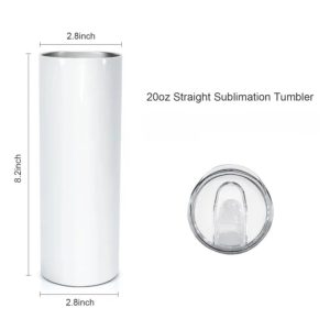 20 OZ Stainless Steel Tumbler w/ straw
