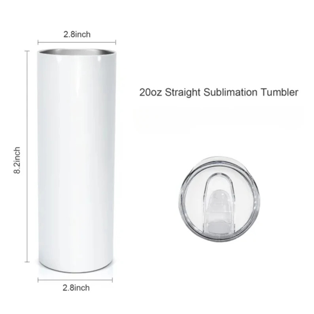 20 OZ Stainless Steel Tumbler w/ straw