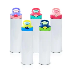 Stainless Steel, Double-wall insulated Kids Tumbler w/ multicolor flip top